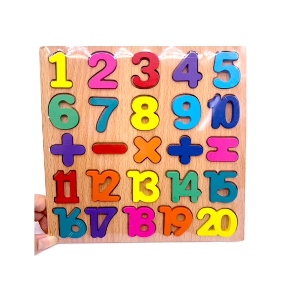 Juego Madera Letras Números Didáctico Niños Abecedario Encaj image number 10.0