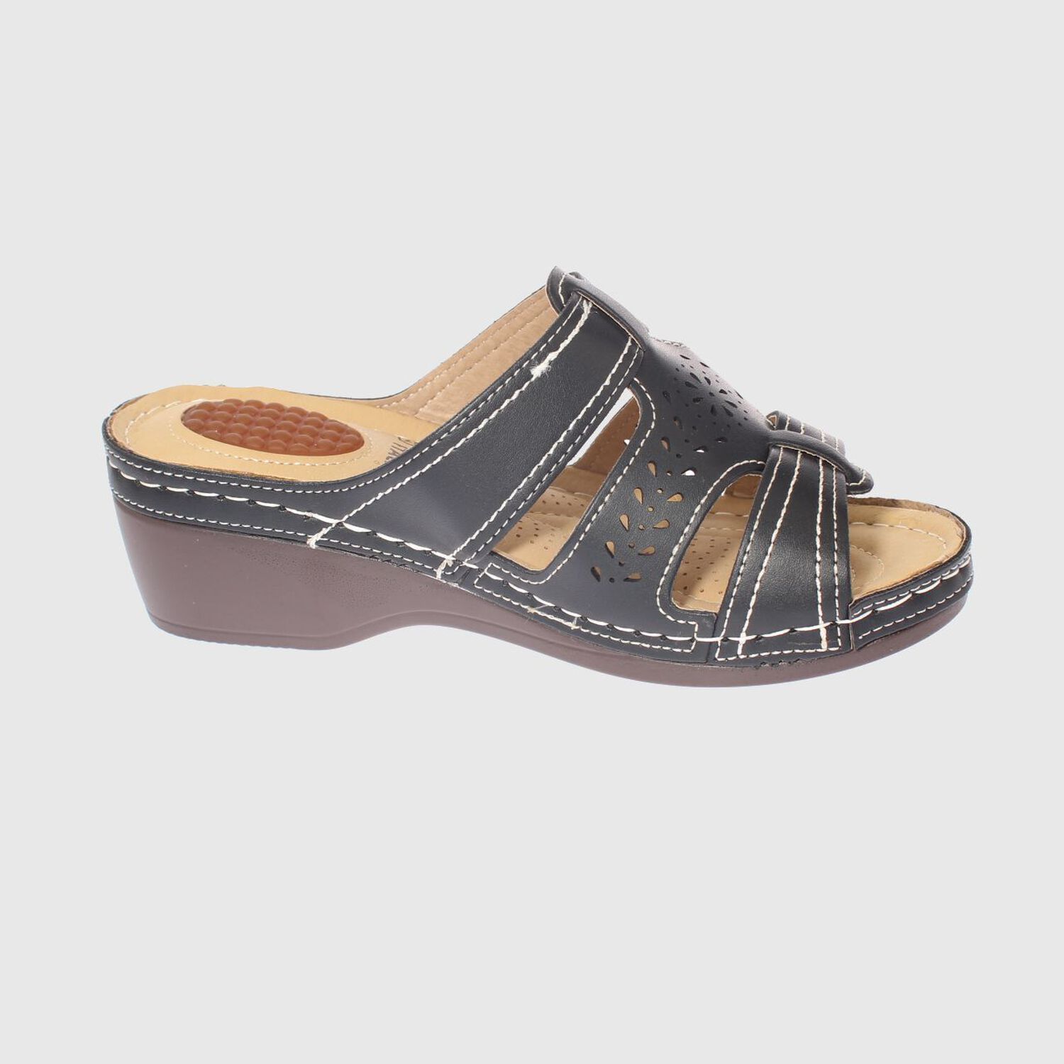 Sandalia Confort Negro Modelo Italiano Art. 5ask73327black image number 3.0