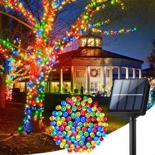 Luces Guirnalda Navidad Solar 200 Led Rgb 20m Decoracion