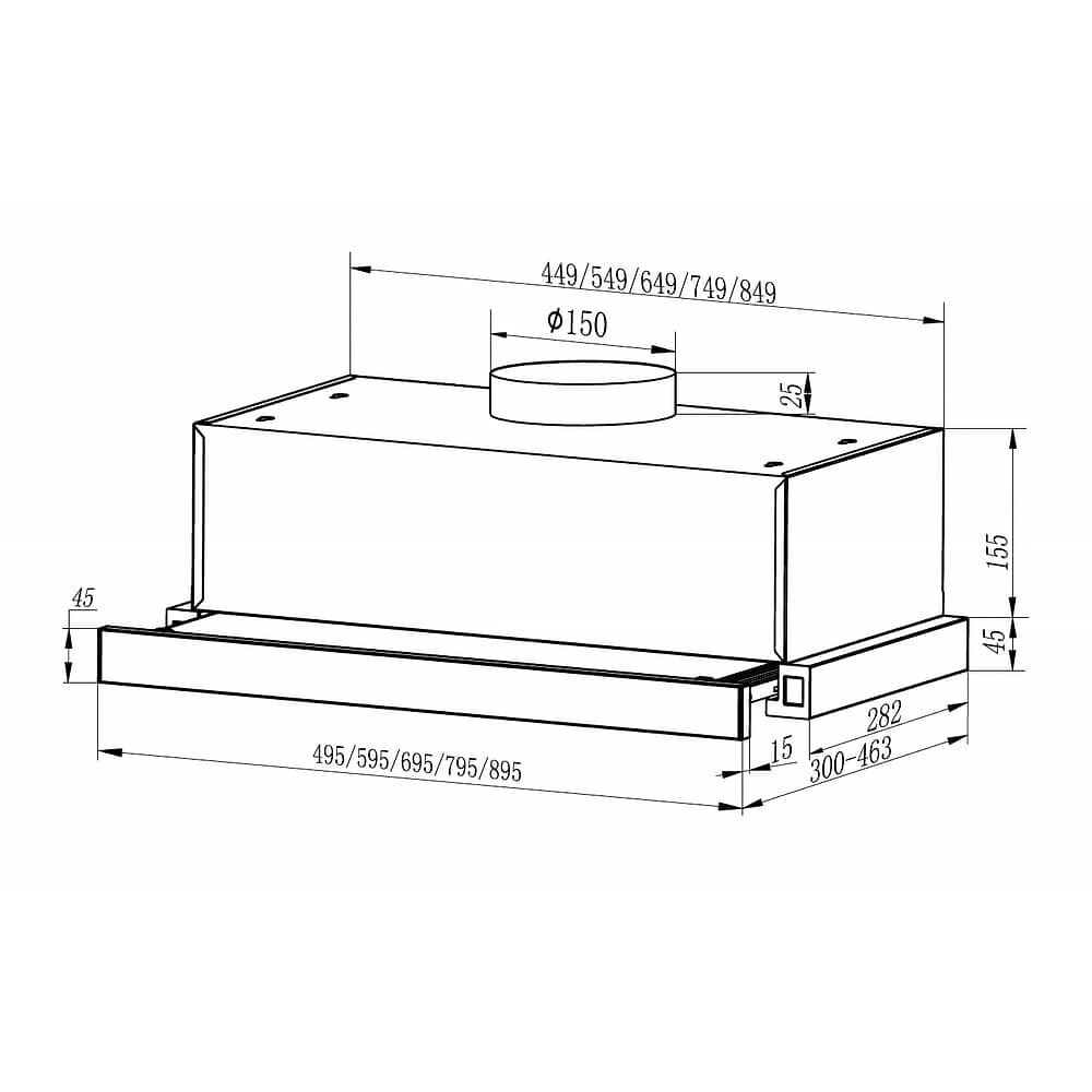 Campana Telesc&oacute;pica D&uuml;ne Th460ss Inox image number 1.0