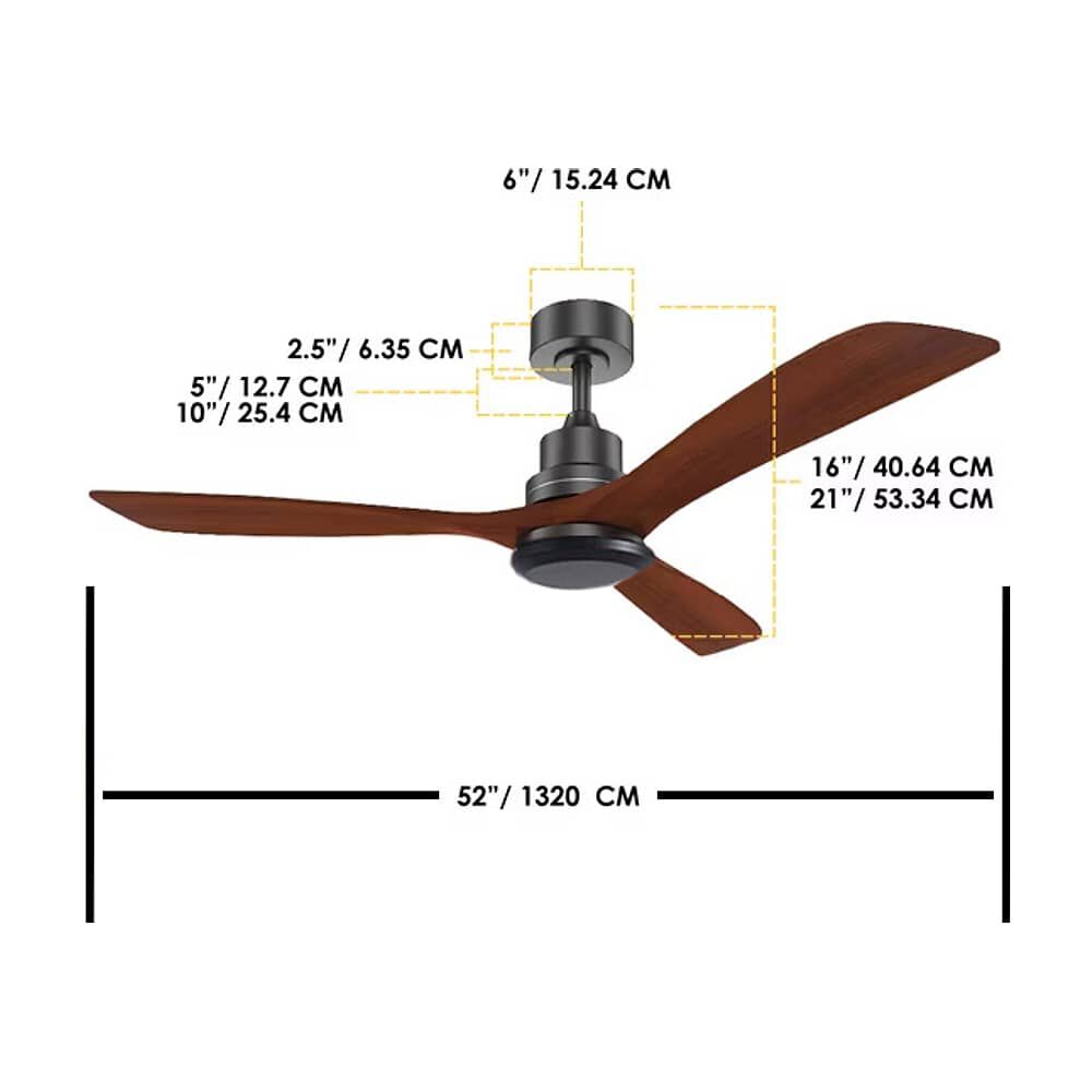 Ventilador De Techo 3 Aspas Negro image number 1.0