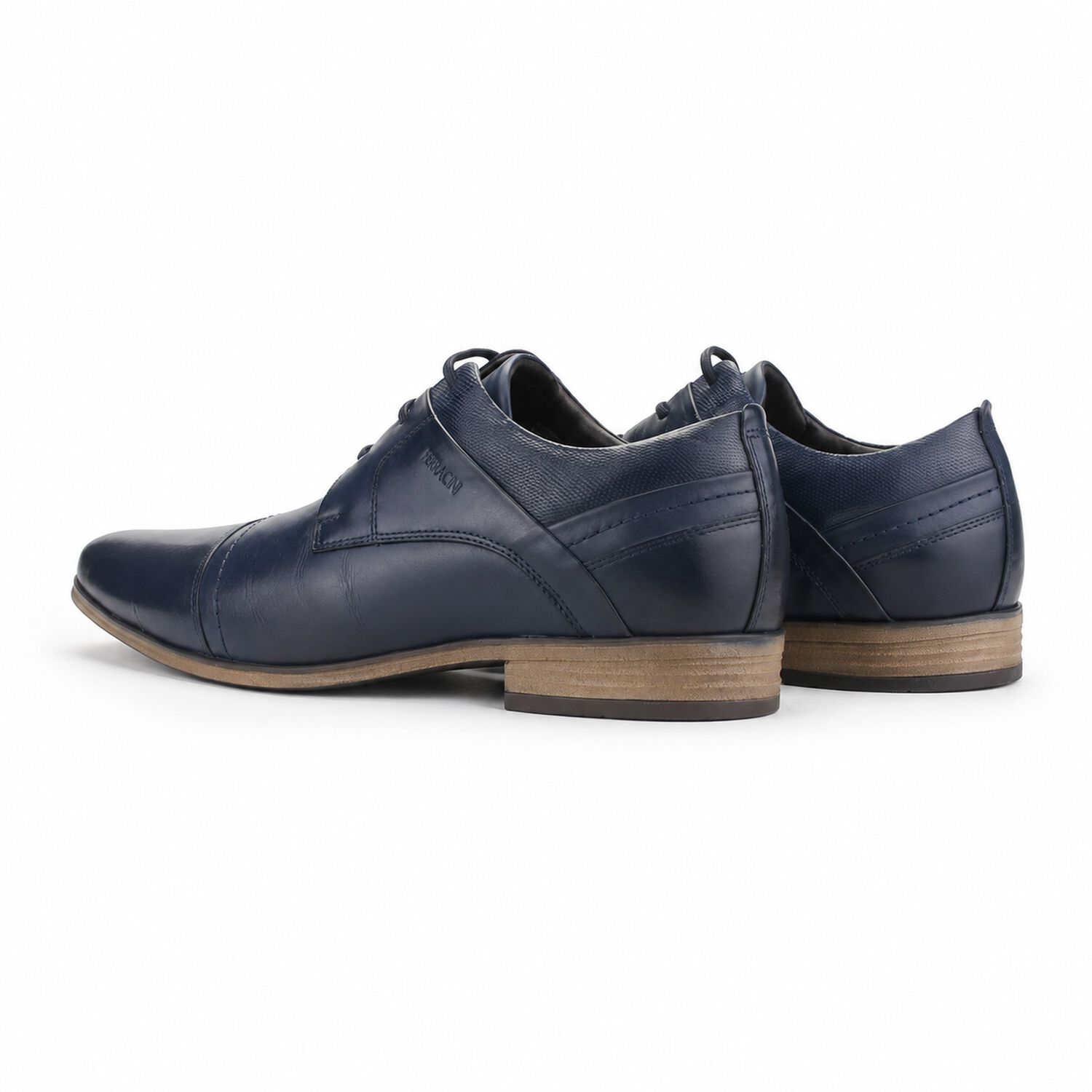 Zapato Ferracini Hombre 6065 Derby Azul Marino Casual image number 8.0