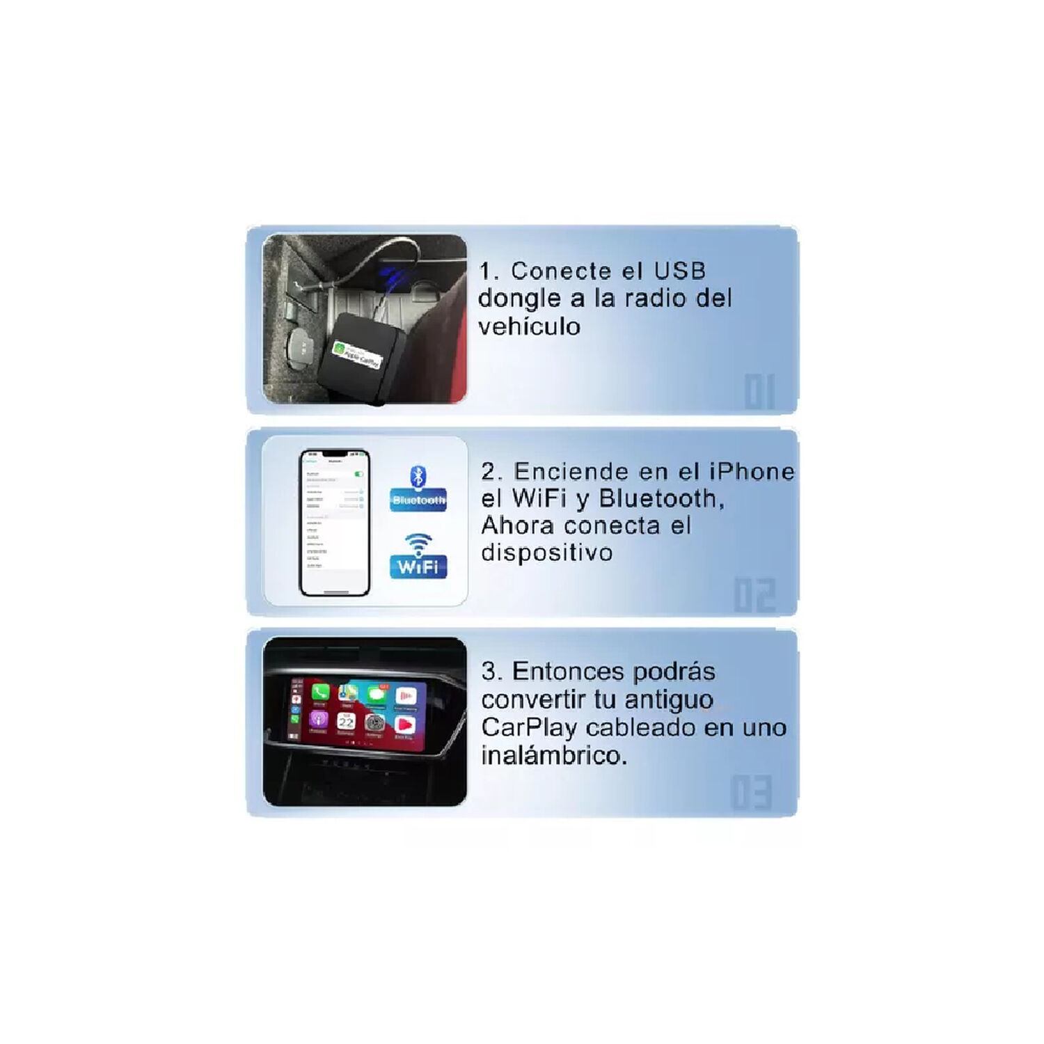 Adaptador Apple Carplay Inal&aacute;mbrico/ Conserva Fun Originales image number 4.0