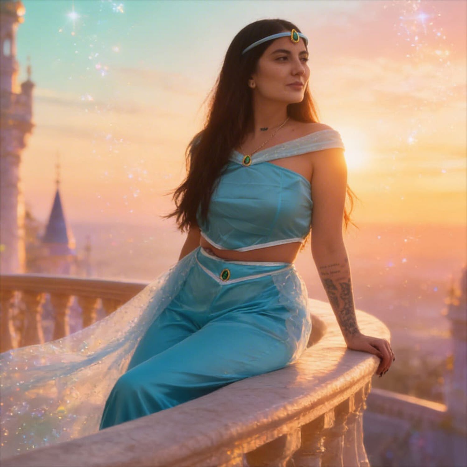 Disfraz Princesa Jasmine Jazmin Aladd&iacute;n Cosplay image number 3.0