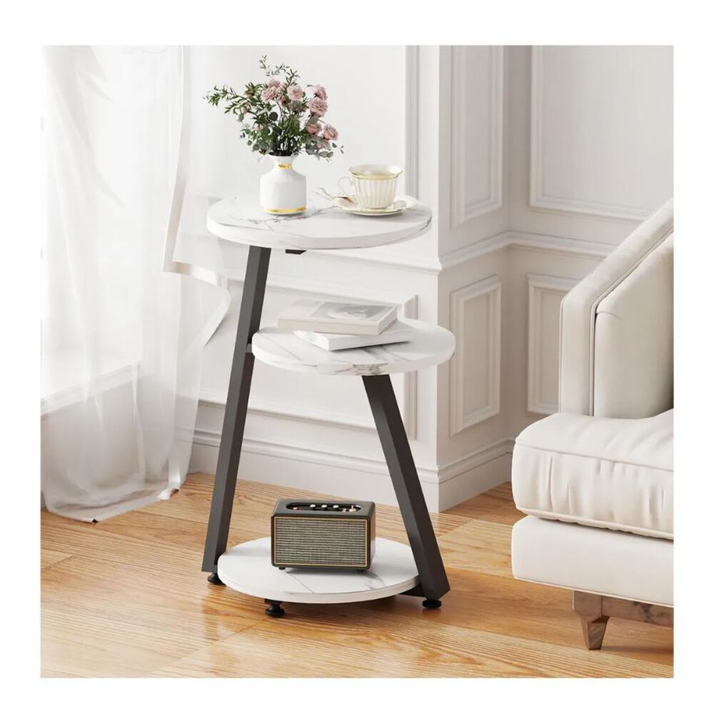 Mesa Auxiliar Redonda 3 Estantes image number 2.0