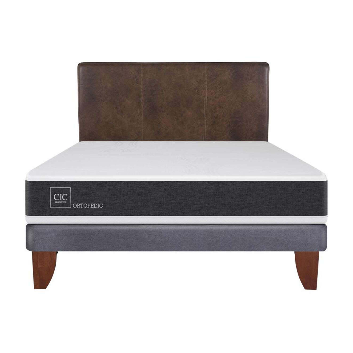 Cama Europea Cic Ortopedic / 2 Plazas / Base Normal + Respaldo image number 0.0