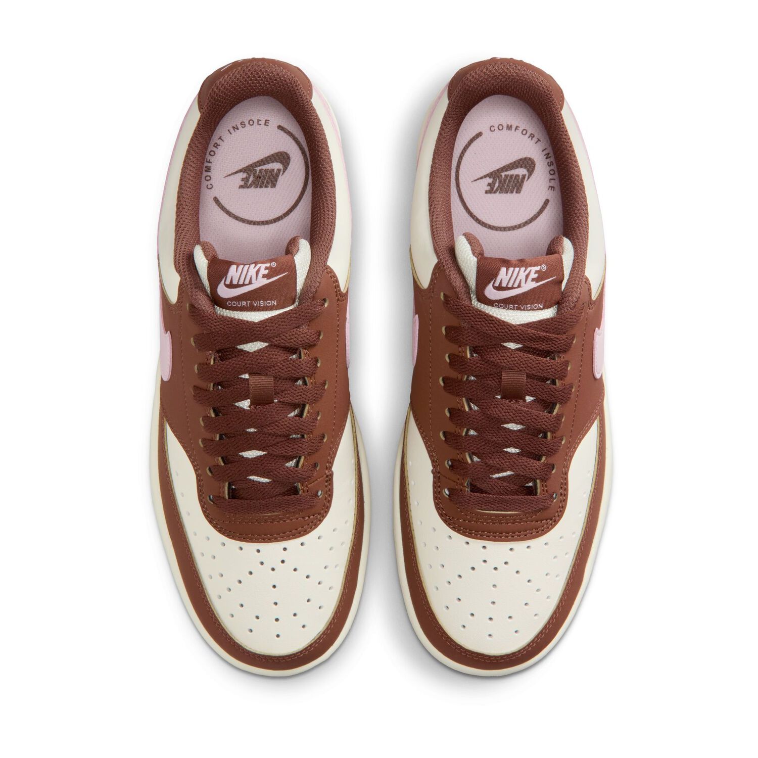 Zapatilla Urbana Mujer Nike Court Vision Low Caf&eacute; image number 3.0