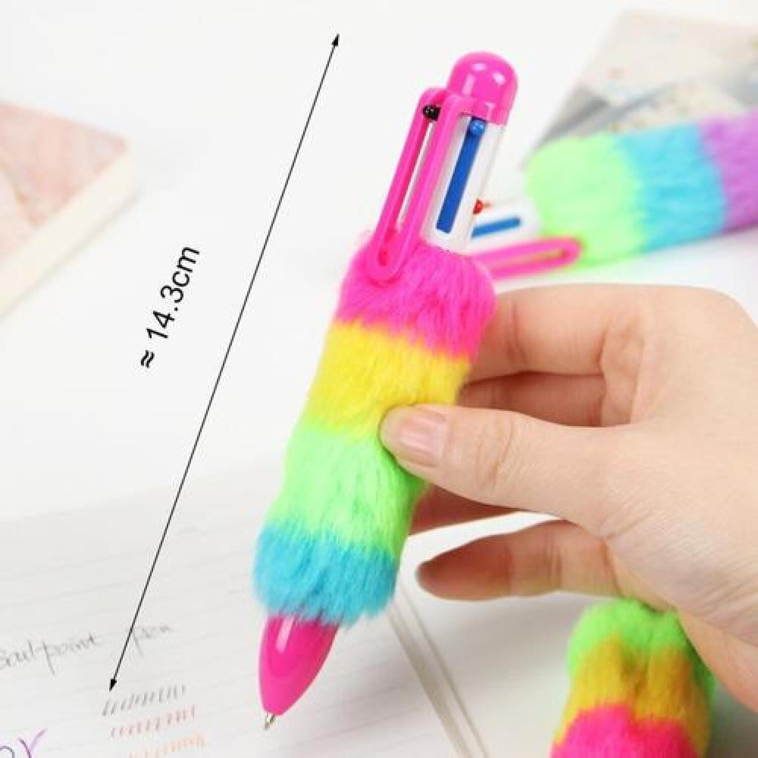 L&aacute;piz Felpa Plush Unicornio Arcoiris Kawaii image number 4.0