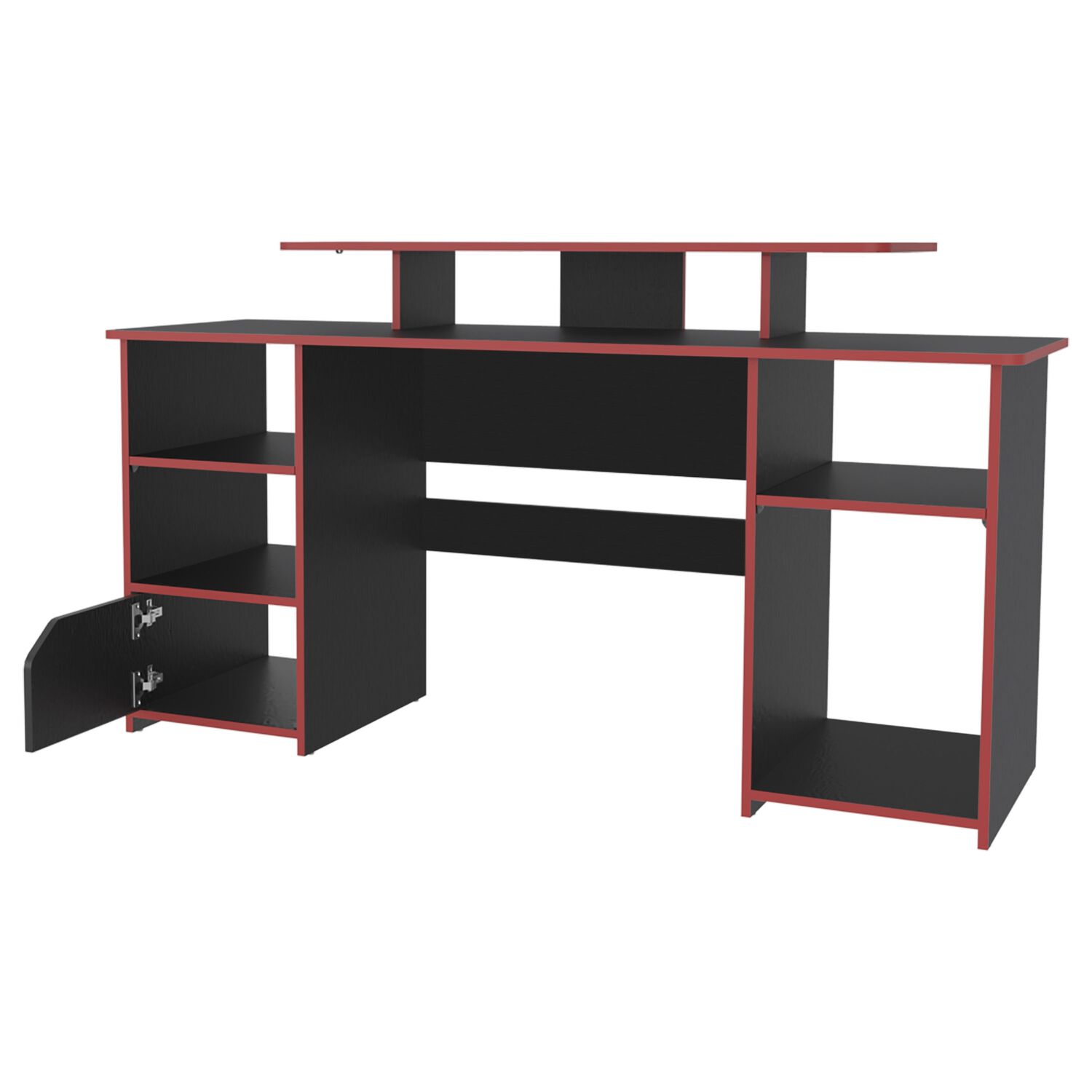 Escritorio Gamer 88,5x157,1x50 Cm Fm-045n Negro Y Rojo image number 3.0
