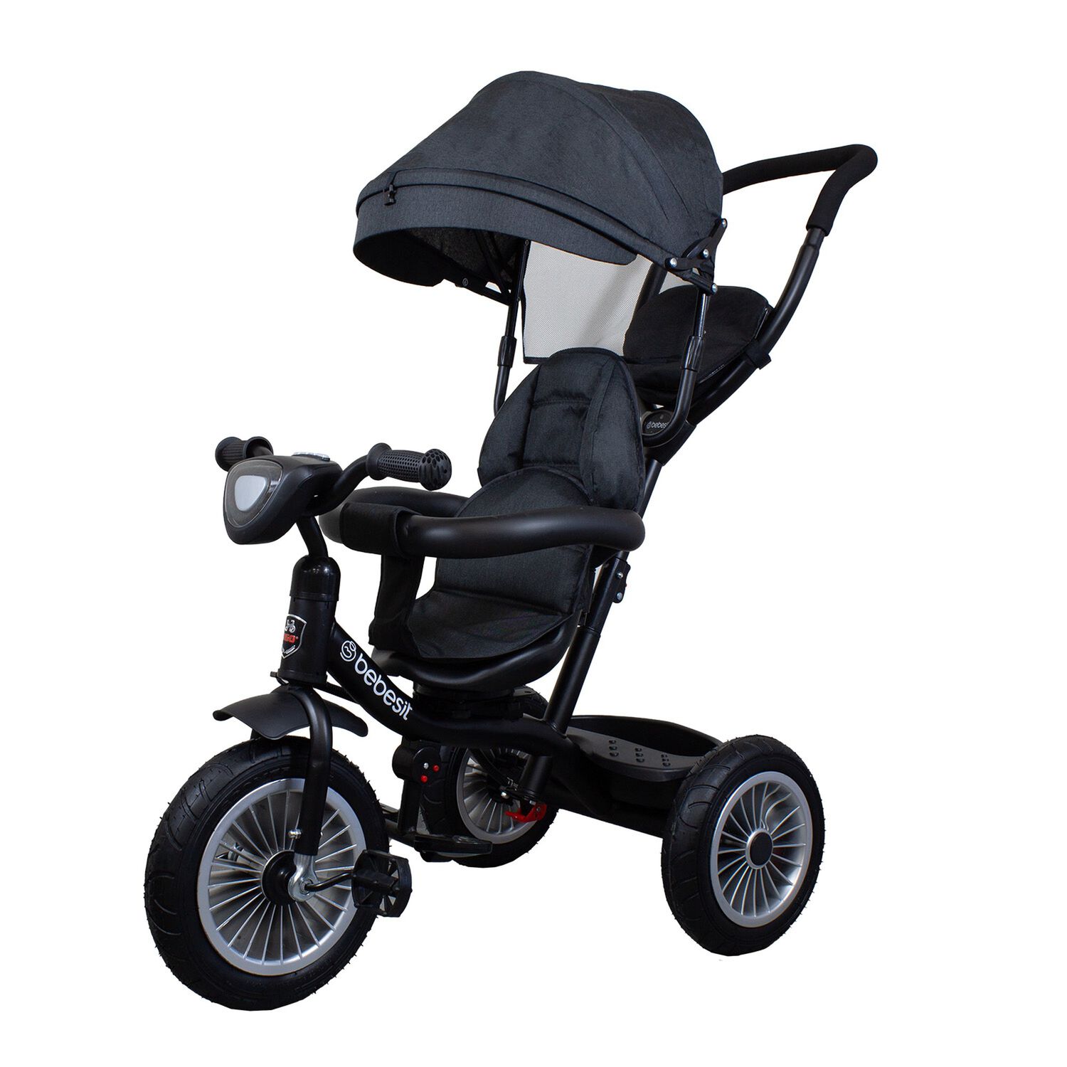 Triciclo Paseo Infantil 360 1326 Lx Negro Bebesit image number 0.0