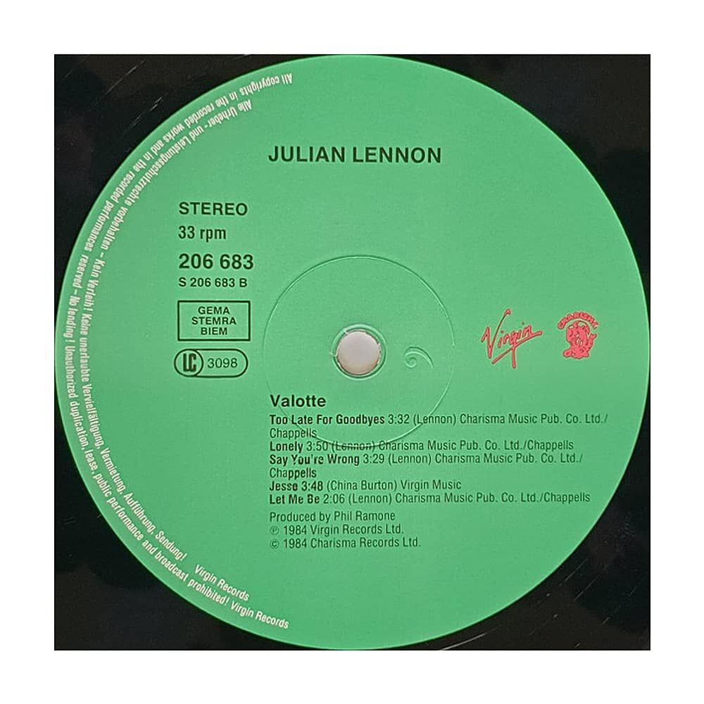 Julian Lennon - Valotte | Vinilo Usado image number 3.0
