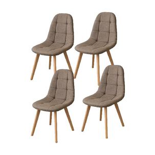 Pack 4 Sillas Capitone Lino