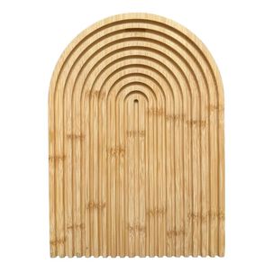 Tabla Decorativa De Bamb&uacute; Arco Acanalada Charcuter&iacute;a Quesos