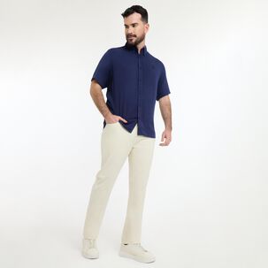 Camisa Lisa Regular Manga Corta Hombre The King's Polo Club