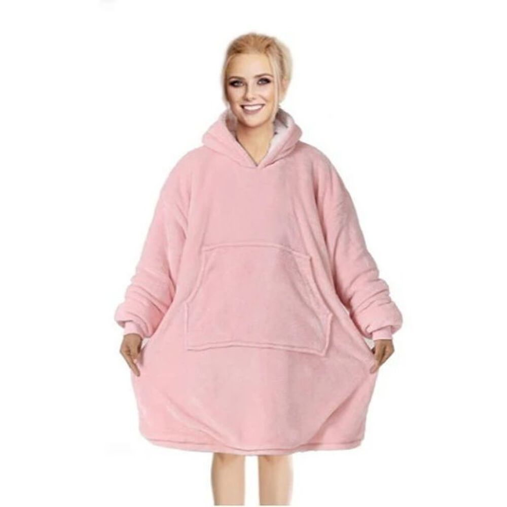 Manta Unisex Tipo Polerón Con Capucha Estilo Sherpa image number 0.0