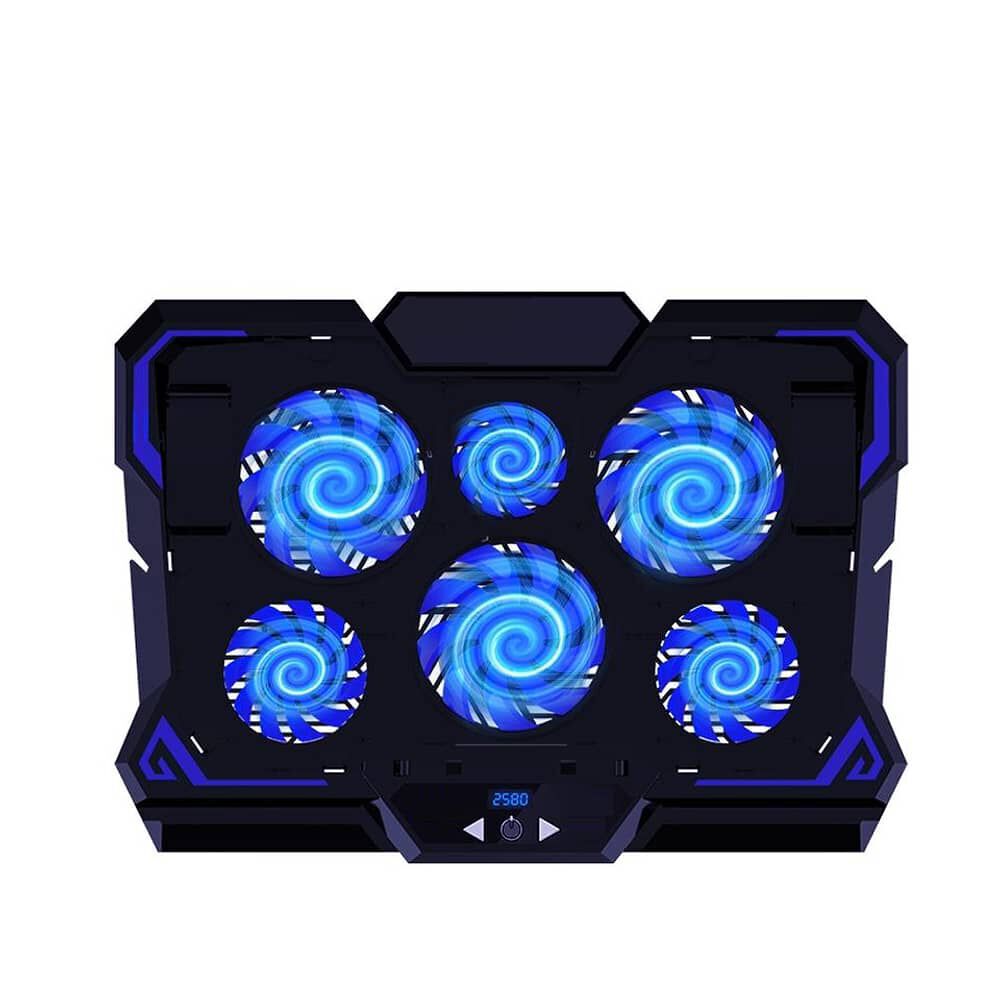 Ventilador Notebook Gamer Cooling Pad 6 Aspas Pro Rx0025 Negro Azul image number 0.0