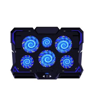 Ventilador Notebook Gamer Cooling Pad 6 Aspas Pro Rx0025 Negro Azul