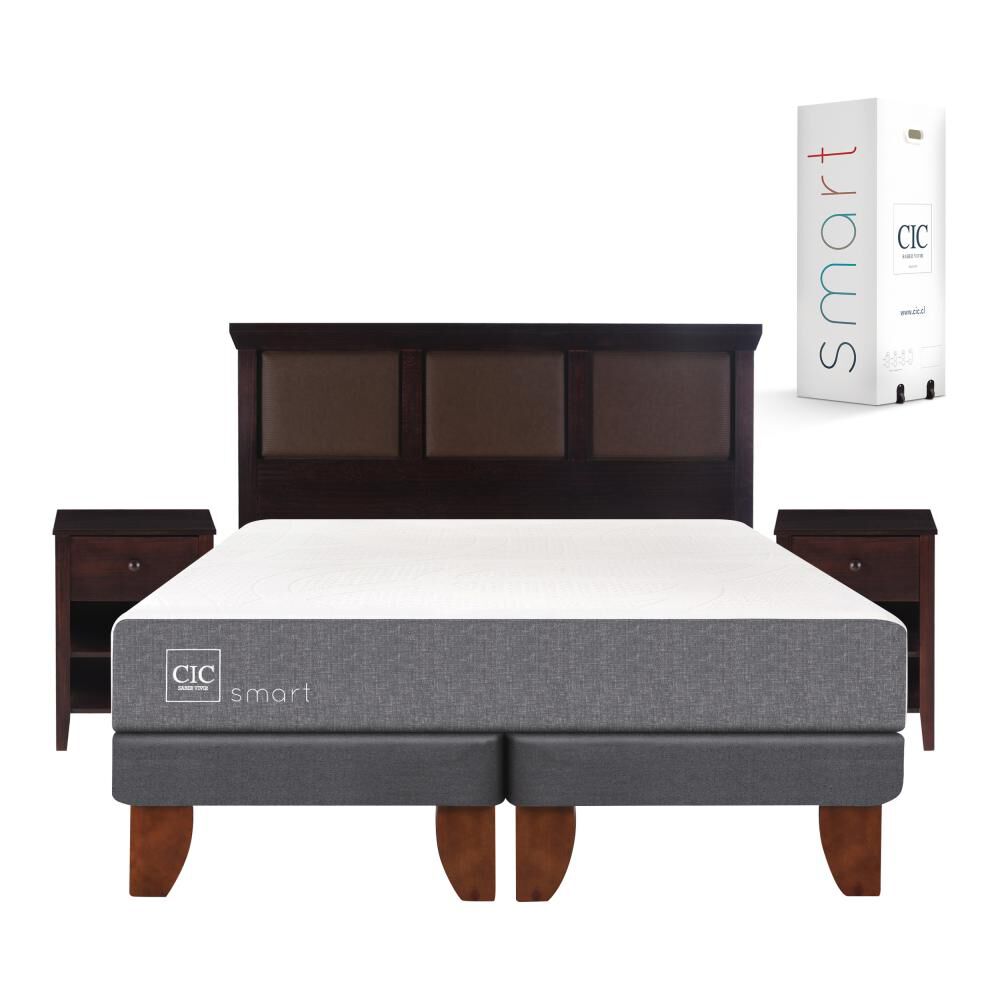 Cama Europea Cic Smart / King / Base Dividida + Set De Maderas image number 0.0