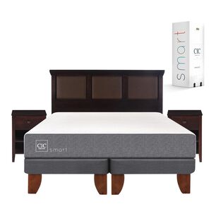 Cama Europea Cic Smart / King / Base Dividida + Set De Maderas
