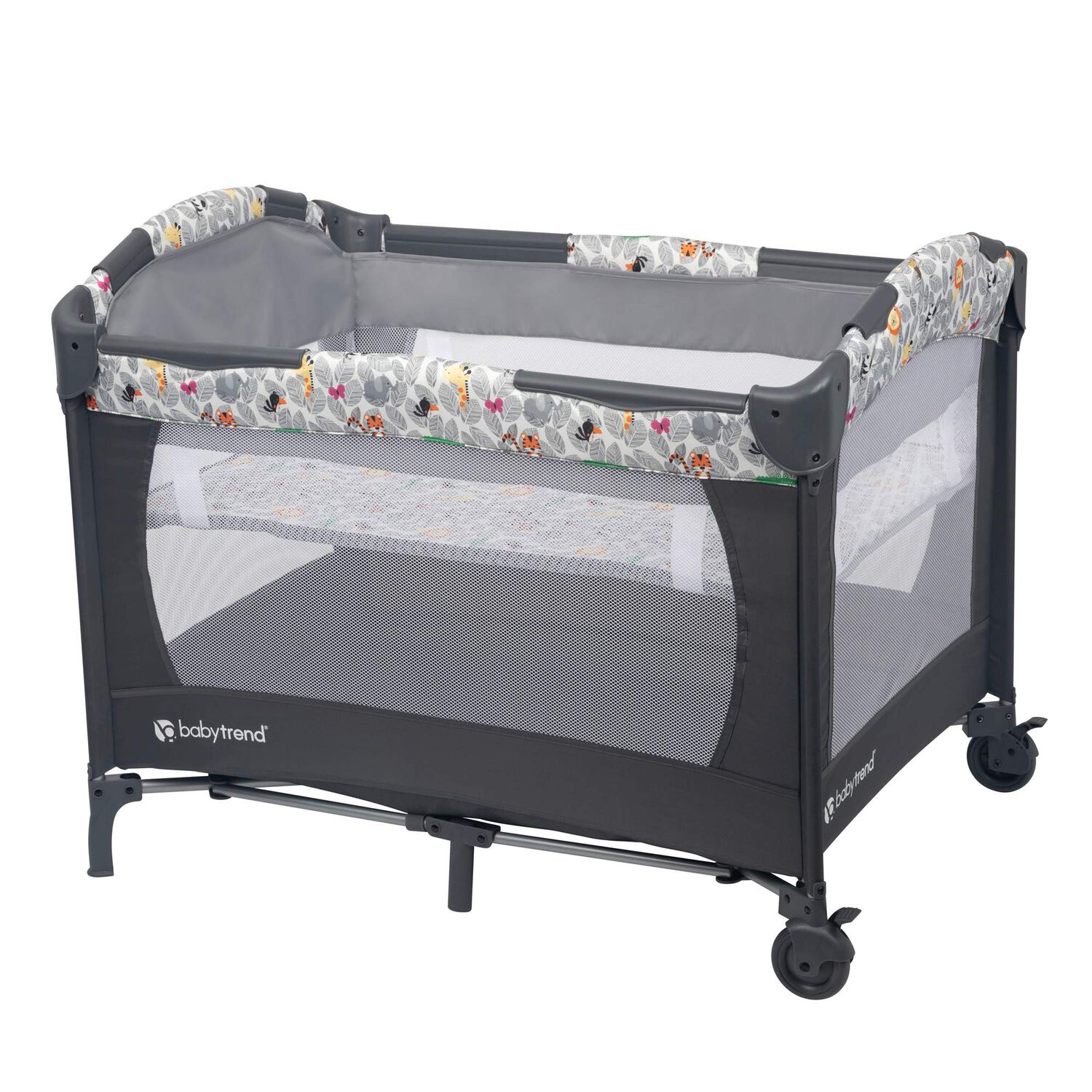 Cuna Corral Ez Rest Safari Snuggles Gris image number 1.0