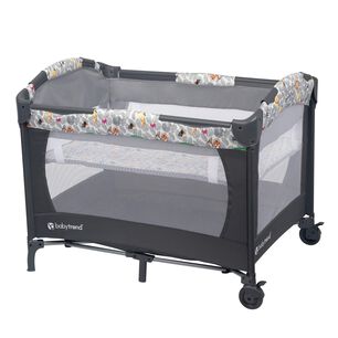 Cuna Corral Ez Rest Safari Snuggles Gris