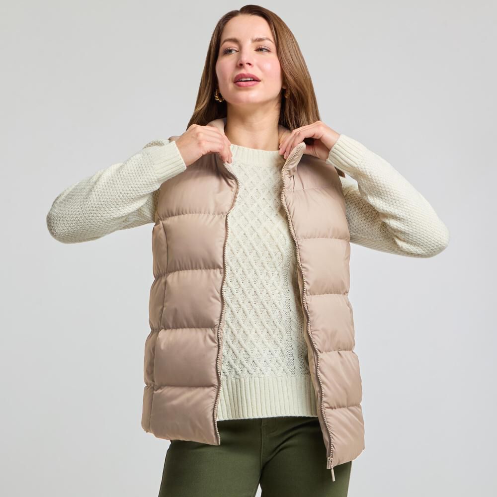 Parka Regular Sin Mangas Cuello Alto Mujer Geeps image number 0.0