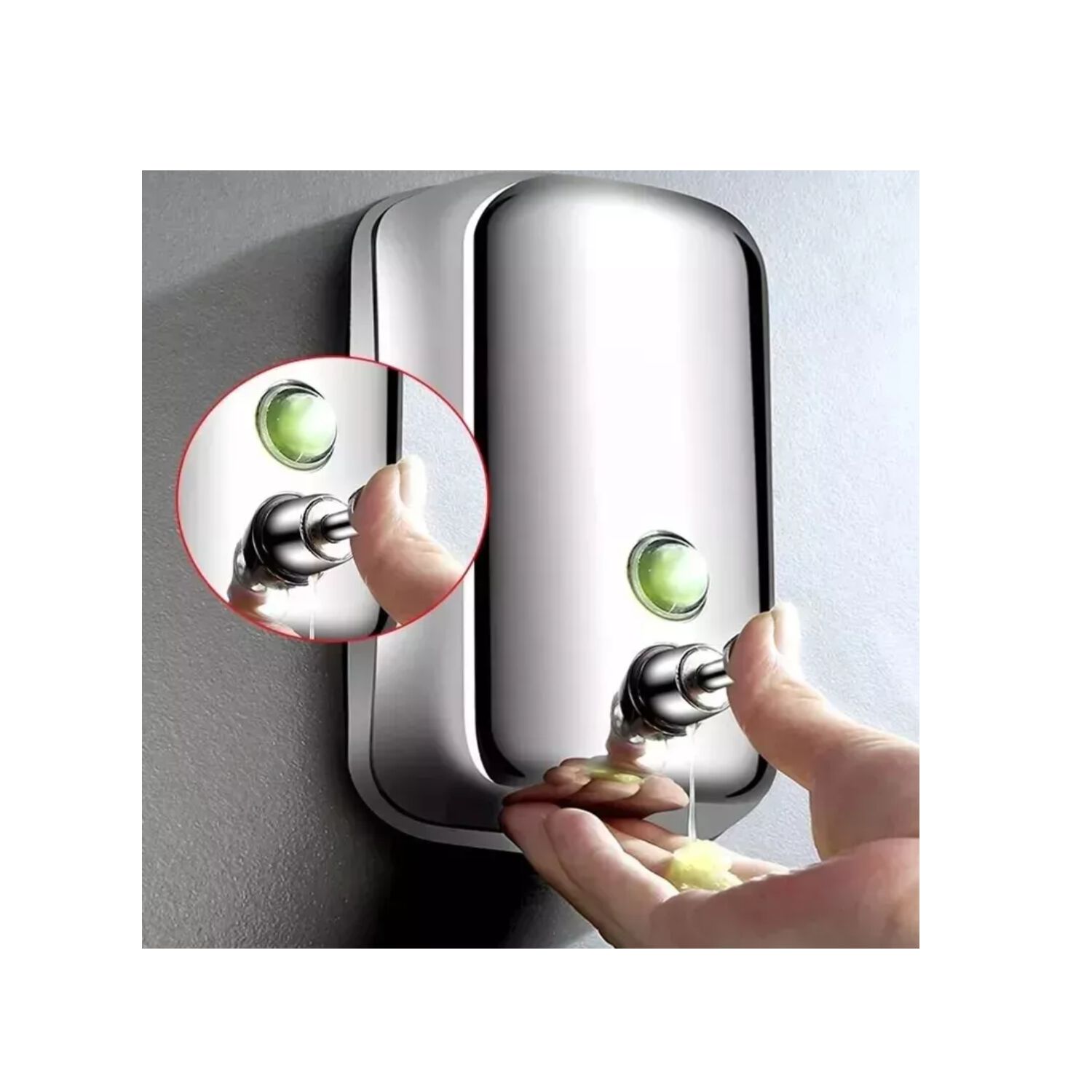 Dispensador Jab&oacute;n Liquido Acero Inoxidable 500ml /plateado image number 6.0