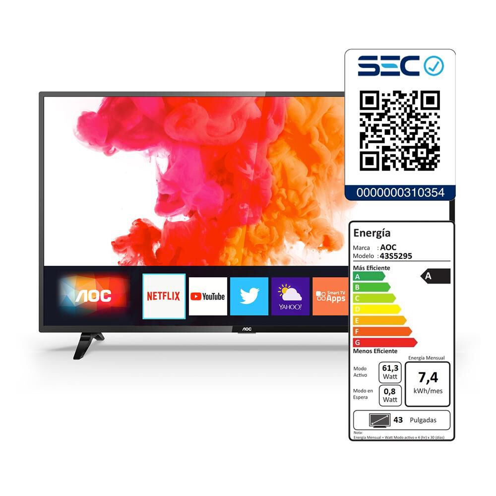 Led AOC 43S5295 / 43" / Full HD / Smart TV  image number 4.0