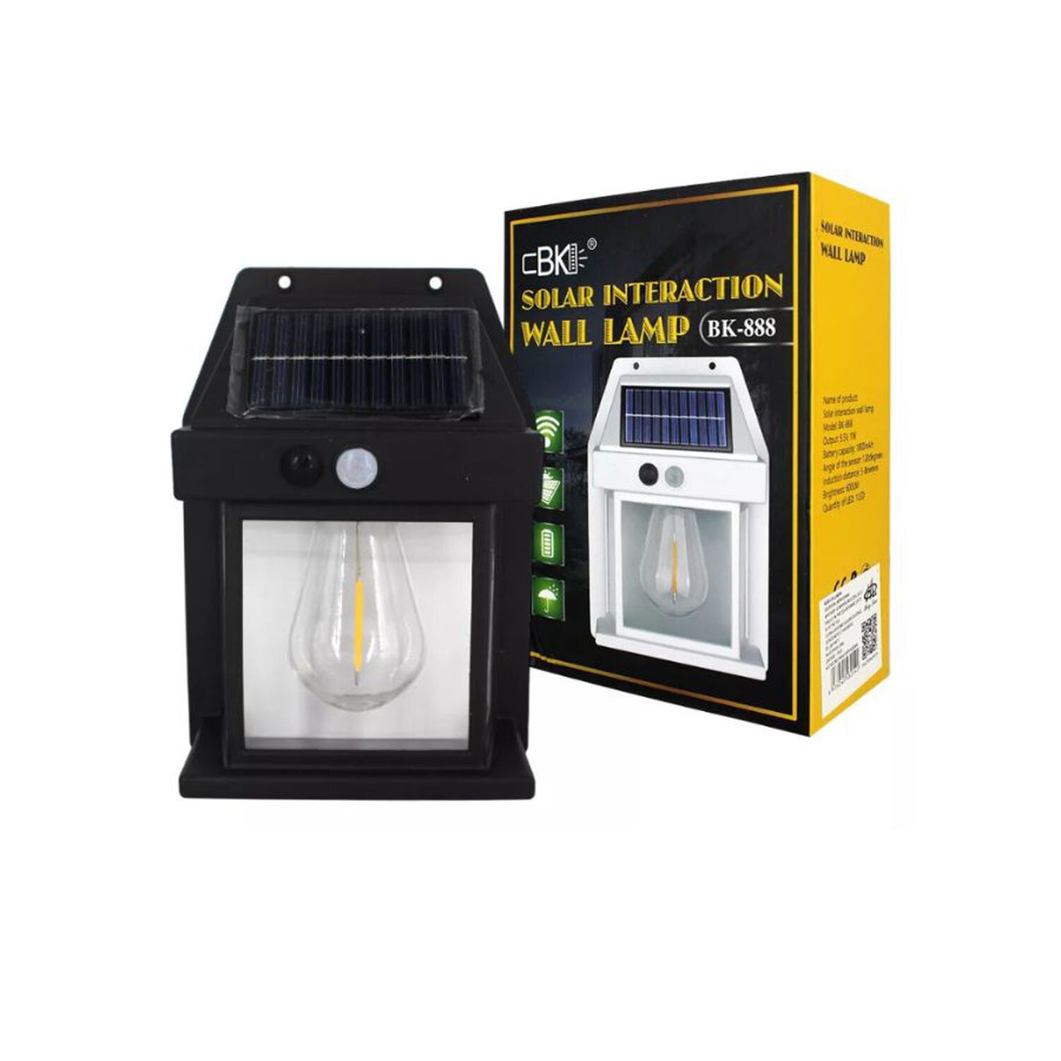 Lampara Aplique De Pared Solar Pare Exterior Iluminacion Led image number 0.0