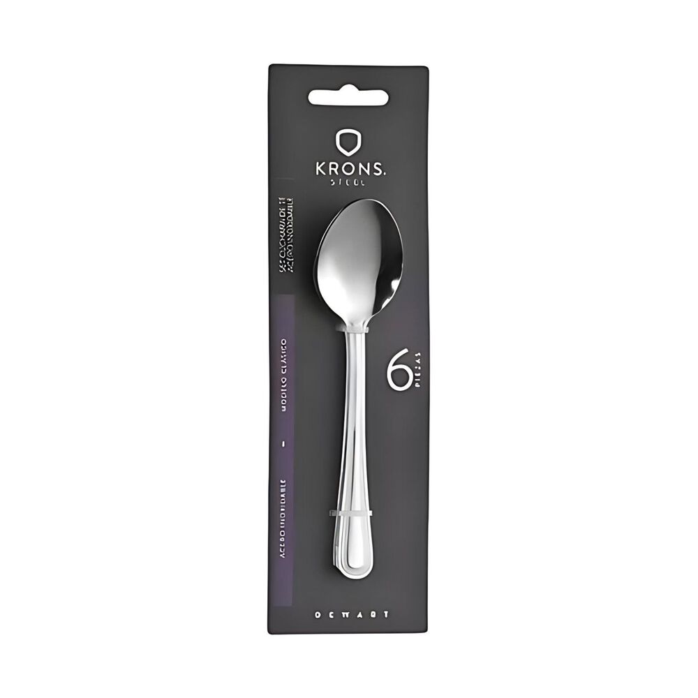 Set 6 Cucharas Para Te Perlado Krons 13cm Acero Inoxidable image number 0.0