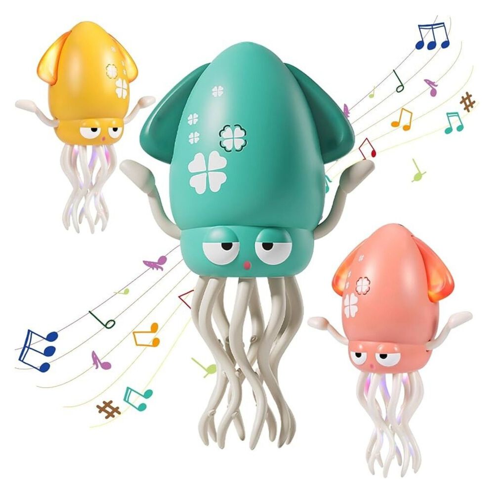 Pulpo Bailar&iacute;n Squid Toys Musical Con Luces Para Ni&ntilde;o Estimulador Color Verde image number 1.0