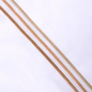 Sabana Bordada 144 Hilos Mashini 2 Plazas Line Beige