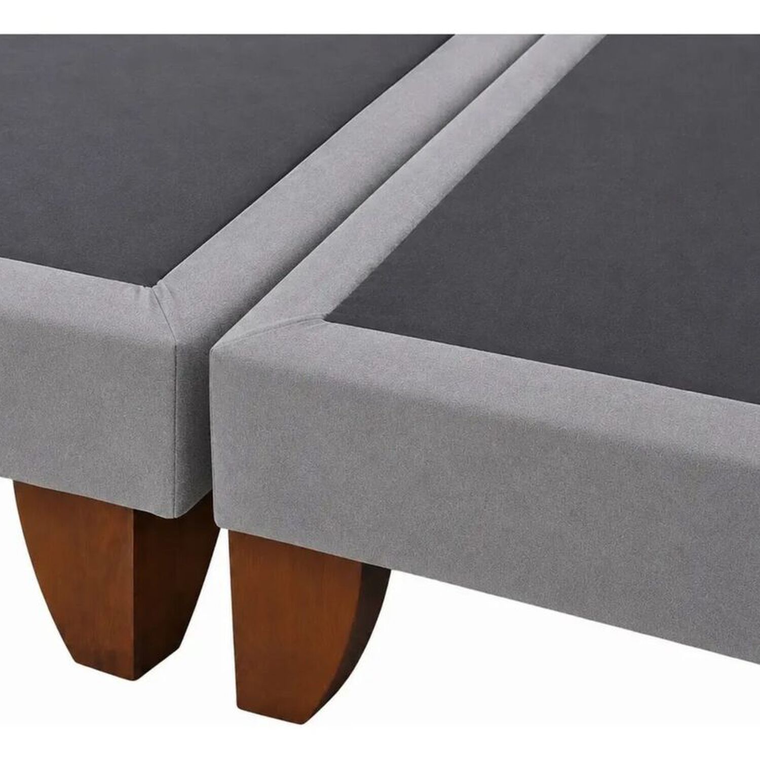 Base De Cama Europea King Dividida Gris Plata image number 2.0
