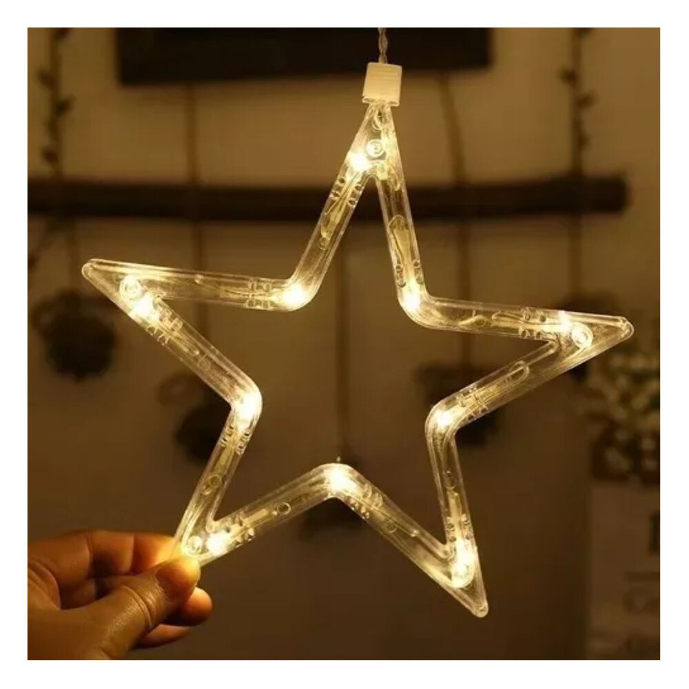 Lámpara Led Ventosa Con Pilas Forma Estrella Decoración image number 0.0