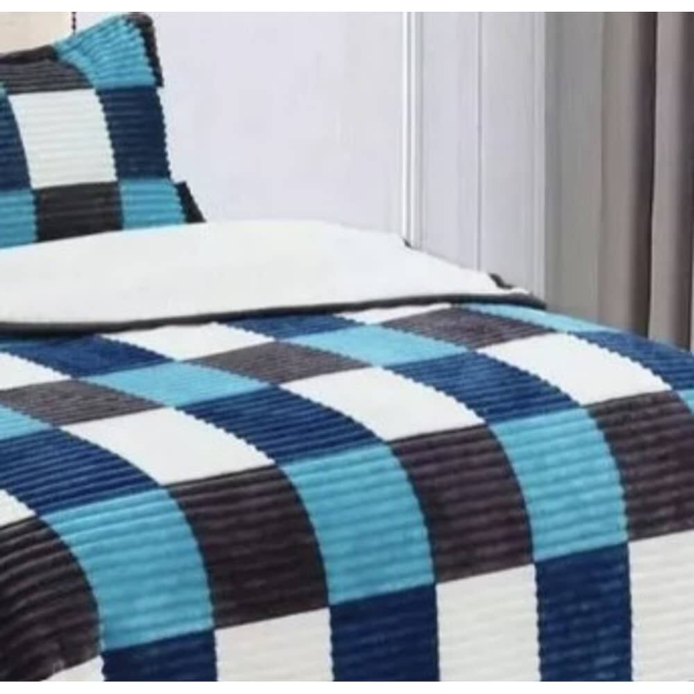 Manta Frazada T&eacute;rmica Chiporro Fundas Almohada 2 Plazas. Color Azul image number 3.0