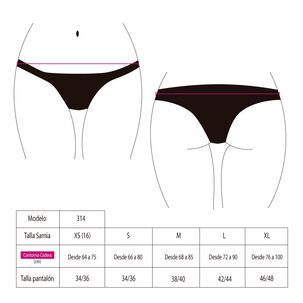 Bikini Calzón Tanga Costura Invisible Color Verde