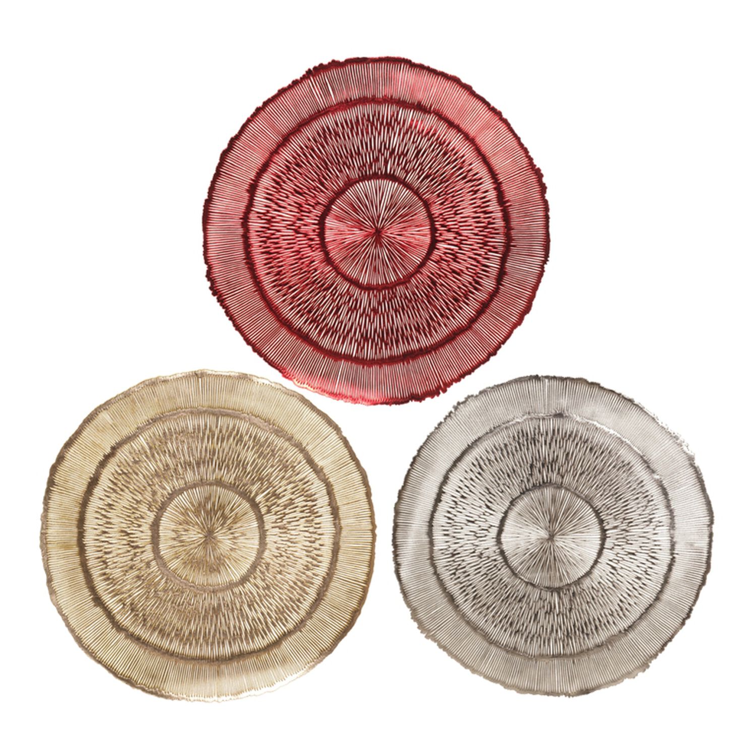 Individuales Navide&ntilde;os Rojo Plateado Dorado Casaideal image number 0.0