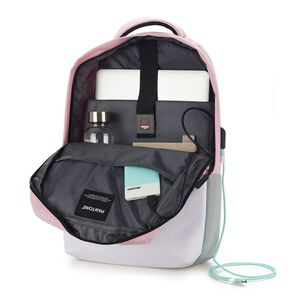Mochila Rosada Pantone De Notebooks 16&rdquo; + Cable De Carga Usb