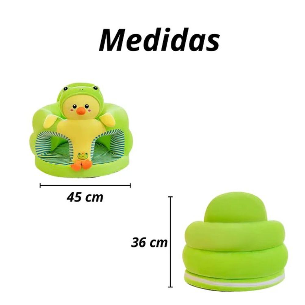 Asiento De Bebé Acolchado De Peluche Seguridad Anticaida image number 2.0