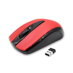 Mouse Inal&aacute;mbrico &Oacute;ptico 1200 Dpi Color Rojo - Ps