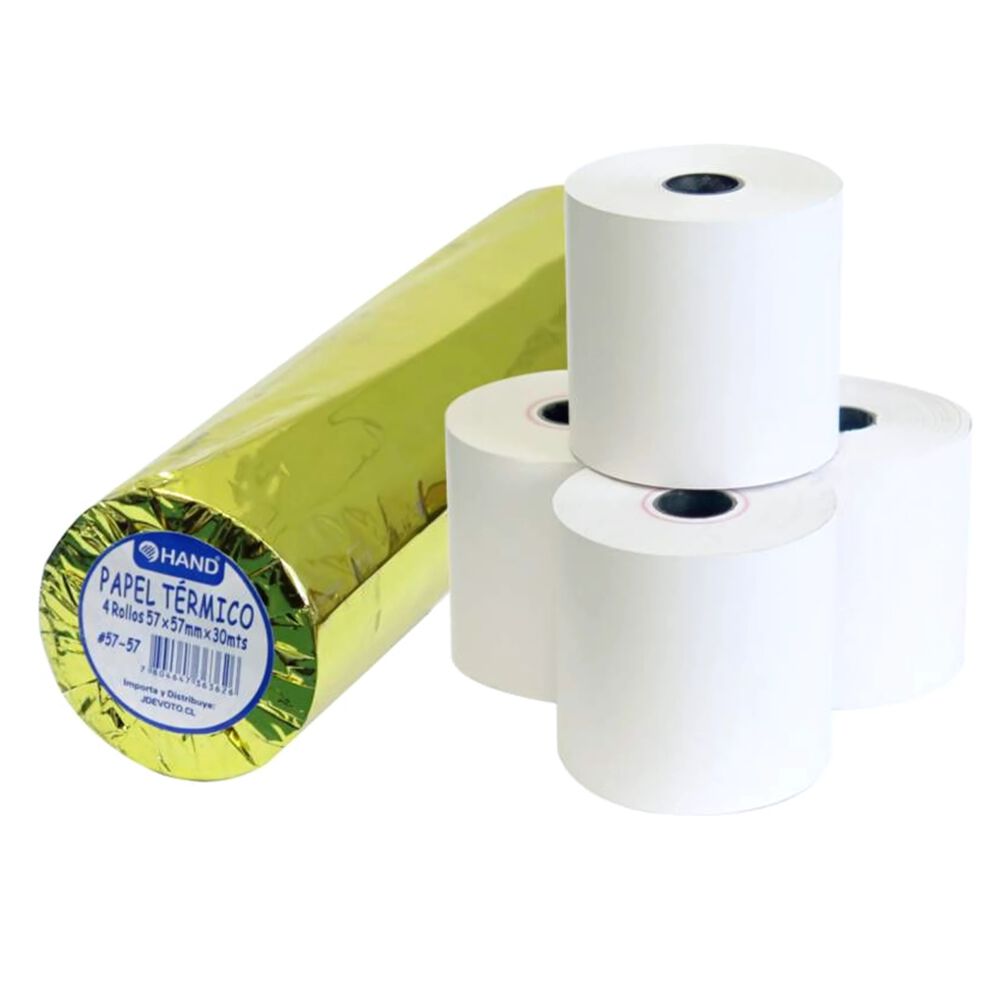 Pack 4 Rollos Papel Térmico 57mm X 30mt - Ps image number 0.0
