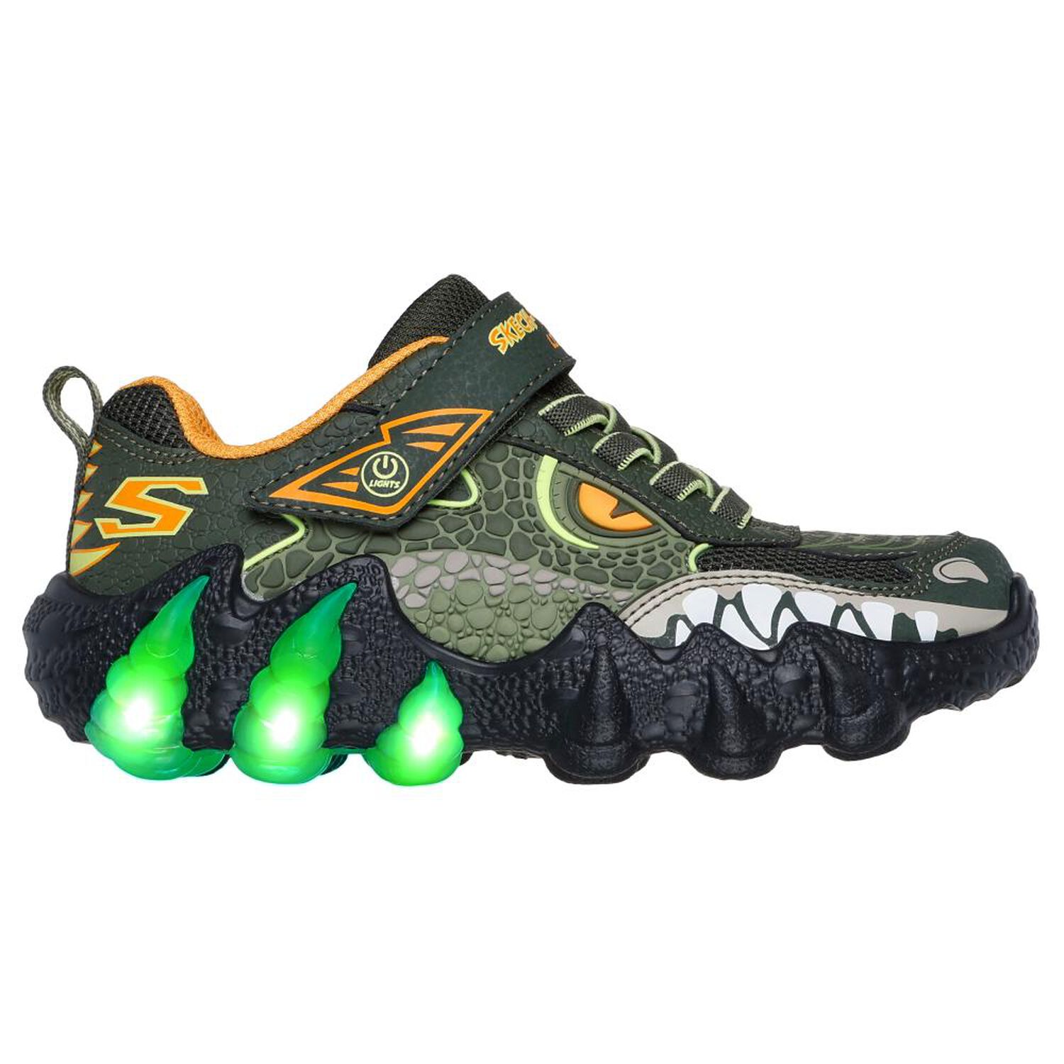 Zapatilla Infantil Ni&ntilde;o Skechers Skech-o-saurus Lights 2.0 Olv image number 3.0