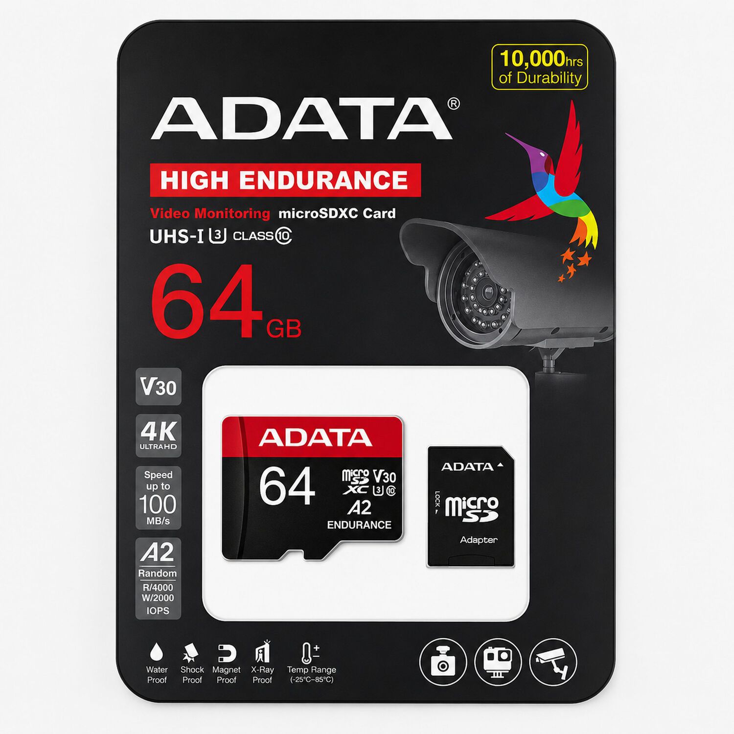 Memoria Micro Sd Adata 64gb Clase 10 Para 4k High Endurance image number 2.0