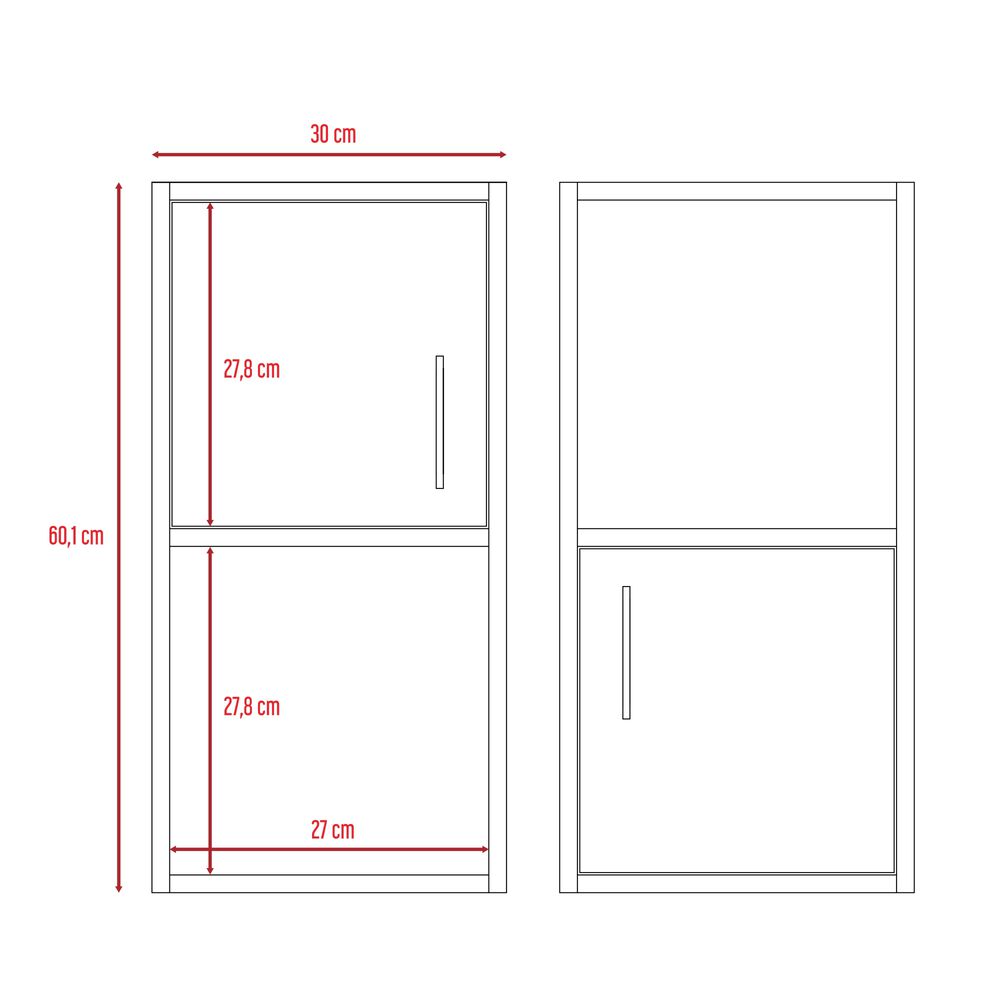 Mueble Organizador Ba&ntilde;o Con 1 Puerta X2 Unidades Fm-001b - Blanco image number 6.0