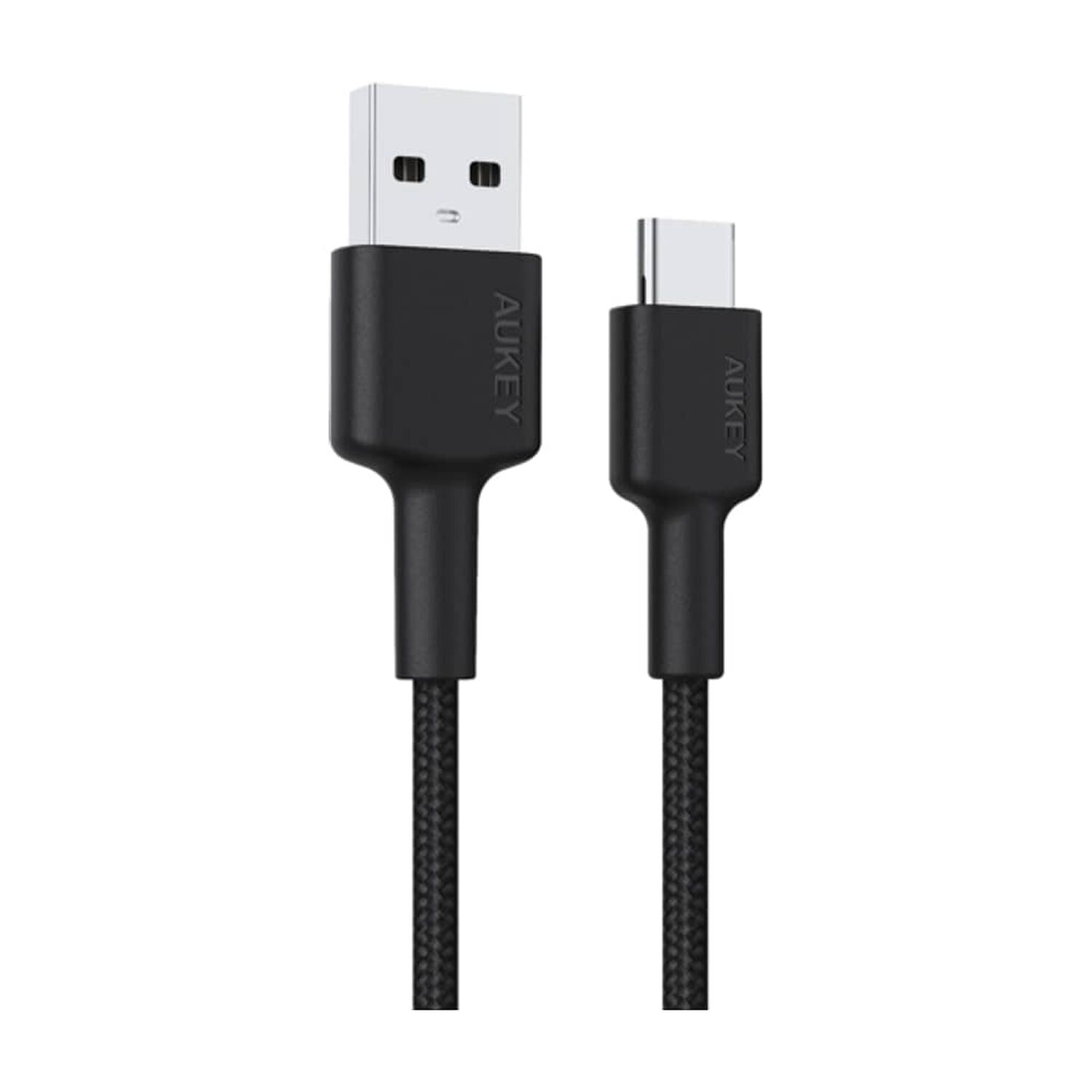 Aukey Cable Trenzado Nylone Usb 2.0 A Usb-c 0,9m Negro Cb-cd30-b image number 0.0