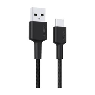 Aukey Cable Trenzado Nylone Usb 2.0 A Usb-c 0,9m Negro Cb-cd30-b