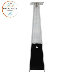 Estufa A Gas Exterior Terraza Obelisk Negro