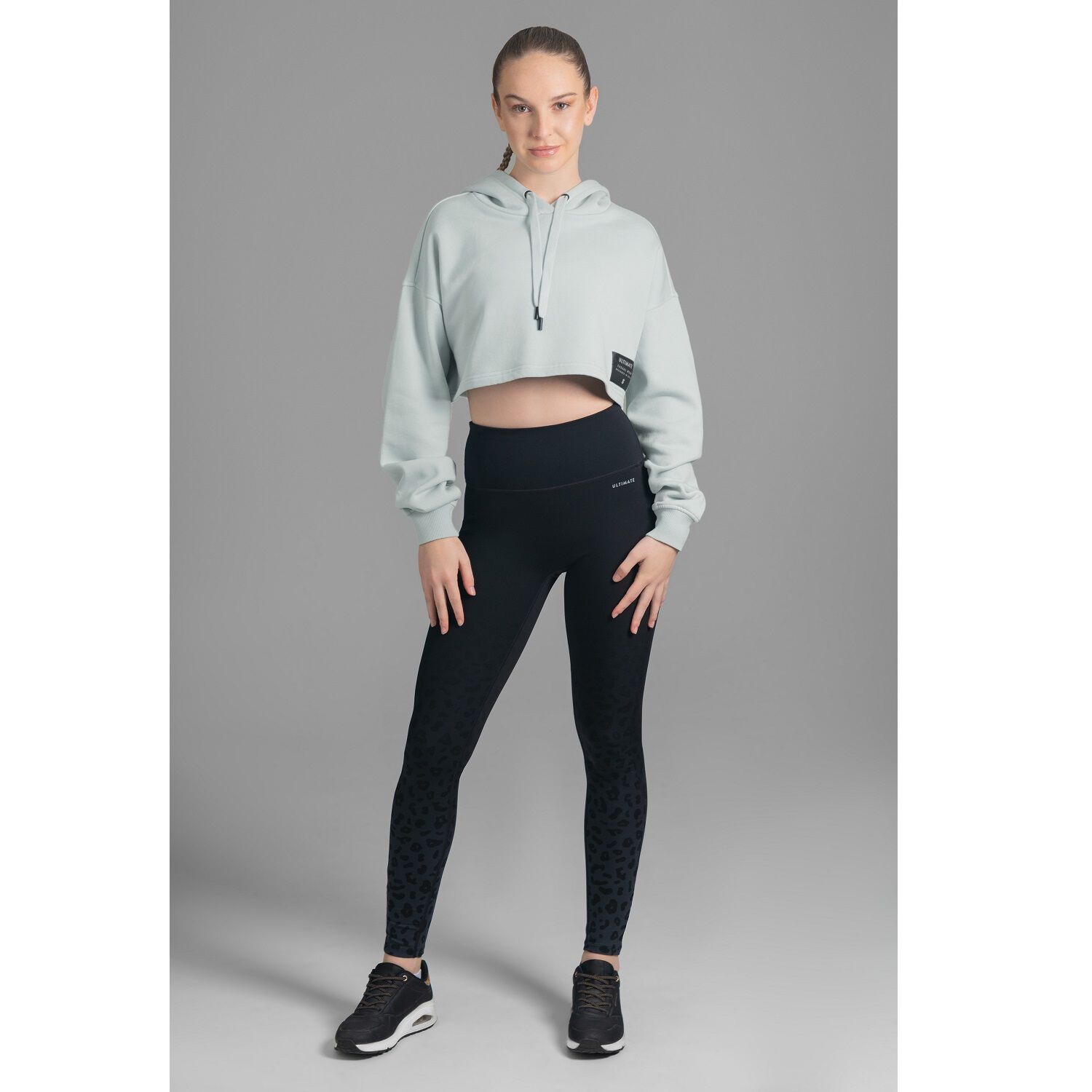 Ultimate Hoodie Crop Mujer Mint - L image number 1.0