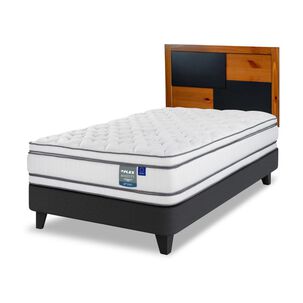 Cama Europea Flex Majesty / 1.5 Plazas / Base Normal + Respaldo