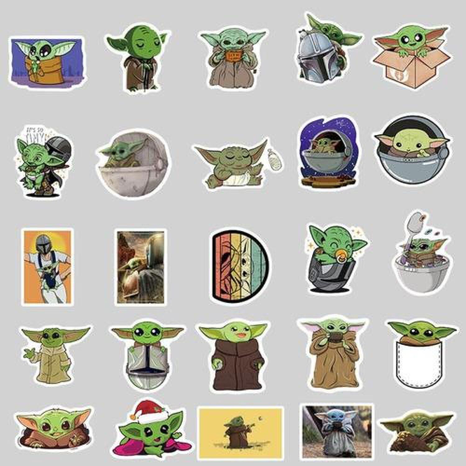 Pack 50 Sticker Baby Yoda Star Wars image number 2.0